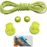 Mawrond Çizgili A.Sarı,Yuvarlak, Akıllı, Kilitle, Tak-Bırak, Elastik Bot, Spor Ayakkabı Bağcığı, 100 Cm, 1 Çift