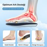 Mawrond Ultra Anatomik, Topuk Hassasiyetli, Ağrı Azaltıcı, Ter Emici Pike Kumaşlı, Ayakkabı Tabanlığı( 1 Çift/ Sağ+Sol Ayak) - Siyah