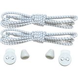 Mawrond Yuvarlak, Akıllı, Kilitle, Tak-Bırak, Elastik Bot, Spor Ayakkabı Bağcığı, 100 Cm, 1 Çift - Beyaz