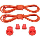 Mawrond Yuvarlak, Akıllı, Kilitle, Tak-Bırak, Elastik Bot, Spor Ayakkabı Bağcığı, 100 Cm, 1 Çift - Turuncu