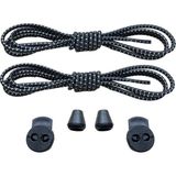 Mawrond Yuvarlak, Çizgili Siyah, Akıllı, Kilitle, Tak-Bırak, Elastik Bot, Spor Ayakkabı Bağcığı, 100 Cm, 1 Çift