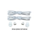 Mawrond Yuvarlak, Elastik, Kilitle Bırak, Yeni Nesil, Bağlamaya Gerek Olmayan Ayakkabı Bağcığı, 100 Cm