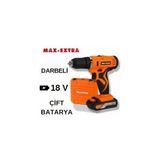 MAX-EXTRA MX1825D DARBELİ ŞARJLI VİDALAMA 18V 1.5 AH ÇİFT AKÜLÜ