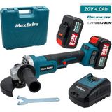 MAX EXTRA MXP6890 - 115mm Çift Akülü Kömürsüz Avuç Taşlama 20 Volt 4 Amper (Devir Ayarlı)