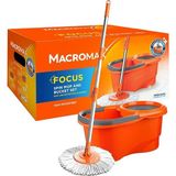 Max Focus Otomatik Temizlik Seti, Pedalsız Döner Sıkmalı 360 Başlıklı Mikrofiber Paspas
