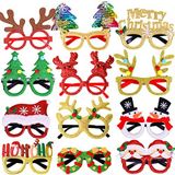 Max Fun 12 Adet Noel Gözlüğü Simli Tatil Parti Gözlük Çerçeveleri Noel Dekorasyon Aksesuarları Kostüm Gözlük Noel Partileri Tatil Hediyeleri Fotoğraf Kabini (Tek Boyut Herkese Uyar)