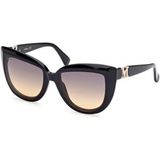 Max Mara MM0029 01B Kadın Güneş Gözlüğü - Siyah - Siyah
