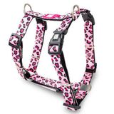 Max & Molly Leopard Pink Desenli L Köpek Göğüs Tasması