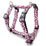 Max & Molly Leopard Pink Desenli M Köpek Göğüs Tasması