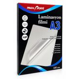 max point Laminasyon Filmi Parlak A3 125 Micron 100'lü