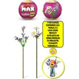 Max Uzun Yapı Blok Setli Çiçekler (Papatya - Lavanta) - Lütfen Dikkat 1 Adet Top Paket Gönderiliyor!