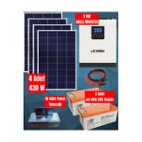 Maxcam 6 Kw Çamaşır Makinesi - Buzdolabı -Tv - Aydınlatma Hazır Güneş Enerji Sistemi Paketi