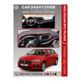 maxcarİST Fiat Egea Düz Ekransız Kırmızı Torpido Örtüsü Ön Göğüs Koruma Torpido Koruma Tam Uyum Çatlamayı Önler