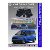 maxcarİST Ford Courier Ekranlı 2013-2023 Mavi Şerit Torpido Örtüsü Ön Göğüs Koruma Torpido Koruma Tam Uyum Çatlamayı Önler