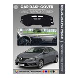 maxcarİST Renault Megane 4 Gri Torpido Örtüsü Ön Göğüs Koruma Torpido Koruma Tam Uyum Çatlamayı Önler