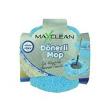 MaxClean 360 Döner Başlıklı Mop Welsoft Yedek Başlık Mavi 35x35 Yedek Döner Paspas Ucu