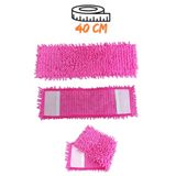 MaxClean Mikrofiber Makarna Mop Ucu - Paspas Yedek Başlık Pembe 40 cm