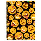 MAXCURY Boş Notalar Kompozisyon El Yazması Personel Kağıt Sanat Müzik Defter Siyah 100 Sayfa 26x19 cm (FunnyEmojis/Siyah)