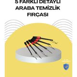 Maxdora 5 Boy Fırçalı Araba Temizlik Seti-Derin Temizlik Sağlayan Yumuşak Fırçalar - MX002U-7JSG96