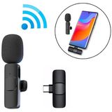 Maxdora Ally K8 Lightning iPhone Tak Konuş Wireless Kablosuz Mini Yaka Mikrofonu Canlı Yay - MX002U-7IXF2 - Siyah