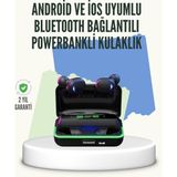 Maxdora E10 Powerbank Şarjlı Bluetooth 5.1 Kulaklık Spor ve Oyun Için - MX002U-7JREX7 - Çok Renkli