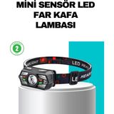 Maxdora Hareket Sensörlü Şarjlı LED Far Suya Dayanıklı Çok Modlu - MX002U-7JKSH8 - Çok Renkli
