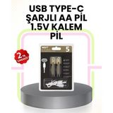 Maxdora Tekrar Şarj Edilebilir Aa USB Type-C Pil | 1000+ Döngü | 1.5V Sabit Voltaj - MX002U-7JRWZ7