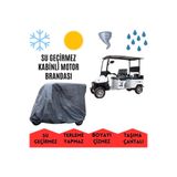 MaxDurable Motolux YT A2 Dört Tekerlekli Kabinli Elektrikli Motosiklet Brandası Su Geçirmez 4 Mevsim Boya Dostu Motor Brandası + TAŞIMA ÇANTALI