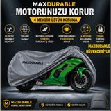 MaxDurable Rks SRV250VS Motosiklet Brandası Su Geçirmez 4 Mevsim Boya Dostu Motor Brandası + Taşıma Çantalı