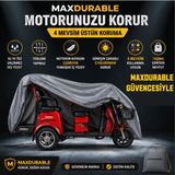 MaxDurable Stmax GF920 2 Kişilik Motosiklet Brandası Su Geçirmez 4 Mevsim Boya Dostu Motor Brandası + Taşıma Çantalı