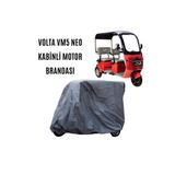MaxDurable Volta VM5 Neo 3 Teker Kabinli Motosiklet Brandası Su Geçirmez 4 Mevsim Boya Dostu Motor Brandası + TAŞIMA ÇANTALI