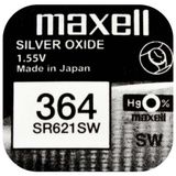 Maxell 1 Adet 364 SR621SW 1.55V Saat Pili Düğme Pil Tipi ile Güçlü Performans