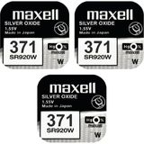 Maxell 371 SR920SW 1.55V Saat Pili 3 Adet - 3'lü