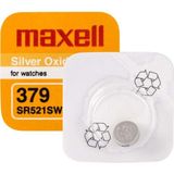 Maxell 379 SR-521SW Para Pil - Silver Oksit Tipi, Yüksek Kapasite, Uyumlu Saatler İçin