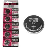 Maxell CR2032 3V Lityum Para Pil 5'li Paket Yüksek Voltajlı Lityum Kimyası ile Güçlü Performans