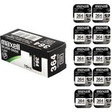 Maxell SR621SW 364 Düğme Pil 1,5 V 10 Adet Yüksek Performanslı Saat Pili - 10'lu