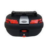 Maxem Çanta SL45 Full Siyah 45 Lt İki Kask Alabilen Anahtarlı Kilitli Polipropilen Malzeme