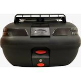 Maxem Motosiklet Arka Çanta 45 Litre Sırt Dayama ve Üst Tabla Full Set Black Edition