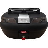 Maxem Motosiklet Arka Çanta Sl-45 Litre Sırt Dayama ve Üst Bagaj Full Set Siyah Reflektör - Standart