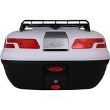 Maxem SL45 45 lt Full Motosiklet Arka Çanta Beyaz Su Geçirmez Tasarım ve Güvenli Kilit Sistemi