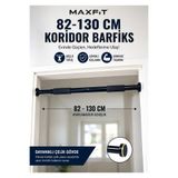 MAXFIT Barfiks Demiri Kapı Barı Koridor 82-130 cm Koridor Barfiksi Barfix Spor Aleti Demiri Barfiks Çubuğu
