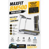 Maxfit BM500 Otomatik Eğimli Koşu Bandı 2,5 Hp Brushless Motor Bluetooth Destekli 0,8-18 km/s Hız