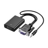 Maxgo 2067 VGA To HDMI Dönüştürücü Çevirici Kablo Adaptör Görüntü Ses Destekli