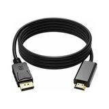 MAXGO 2077 Displayport To HDMI Kablo Display Port Çevirici Dönüştürücü Mini Adaptör 1.8 M - Siyah
