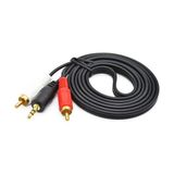 Maxgo 2109 3.5 mm Stereo To 2rca Kablosu Aux Tos Ses 1.5 m Kablo