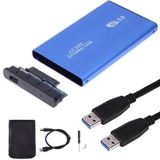 Maxgo 2126 5 GBPS+Kılıf+Mavi Aluminyum SSD 2.5 inç USB 3.0 Sata HDD Kutusu