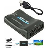 Maxgo 3016 Scart To HDMI Av Video Tv Dönüştürücü Çevirici Adaptör Converter - Siyah
