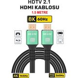 Maxgo 3117 Ultra Yüksek Hızlı 8k HDMI 2.1 Kablo, 4K 144Hz HDMI Kablosu 1.5 Metre Hdtv Kablosu