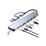 Maxgo 3122 8 Port Hub USB 2.0/3.0 Çoğaltıcı Çoklayıcı Type C Audio 3.5 Tf Sd