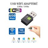 MAXGO 3123 Usb Wifi Adaptörü 600mbps Usb Kablosuz Alıcı Dongle Ağ Kartı Masaüstü Güçlendirici Tak Ça